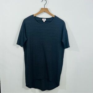Lularoe Ribbed Gray Irma High Low Casual Pullover Tee Classic Casual Streetwear